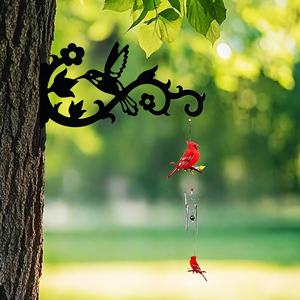 <span class=keywords><strong>Crochet</strong></span> mural multifonctionnel en fer de style européen élégant, motif oiseau et fleur, pour outils de salle de bain, support de plantes, étanche - Product Image 5