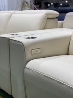 Wohnzimmermöbel Zweisitzer Luxus-Relaxsessel Heimsofa Elektrischer Relaxsessel Echtes Leder Mikrofaser-Leder