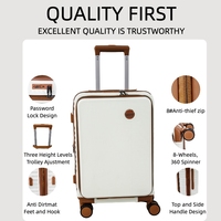 Valise cabine légère en polycarbonate de 20 pouces avec poche frontale pour ordinateur portable, serrure TSA, roulettes silencieuses, bagage de cabine pour avion