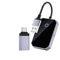 Adaptador universal inalámbrico 2 en 1 de doble sistema, compatibilidad dual para Carplay y Android Auto, Plug and Play, vehículo inteligente
