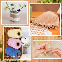 Cordon en macramé de 1 mm, 218 yards, cordon en coton coloré, cordon en coton torsadé à 3 brins pour l'artisanat