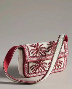 Sac à bandoulière élégant en cuir véritable vintage pour femme, décoré de perles multicolores, fait main, qualité supérieure, design parfait pour - Product Image 4