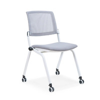 Chaise d'école empilable à 4 pieds avec structure métallique
