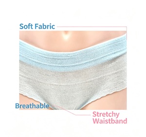 Culottes jetables HENSUN pour femmes, taille mi-haute, lot de 3, douces, respirantes, en coton, élasthanne et fibre de bambou - Product Image 4