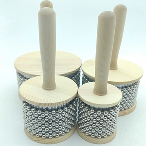 Cabasa de madera con cuentas metálicas de varios tamaños al por mayor para entrenamiento de fuerza de agarre para niños - Product Image 4