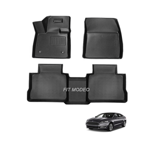 Revestimiento de alfombrillas para <span class=keywords><strong>Ford</strong></span> <span class=keywords><strong>Mondeo</strong></span> 2017-2021 2022 <span class=keywords><strong>2023</strong></span> Juego delantero y trasero de TPE para todo tipo de clima - Product Image 1