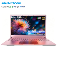 Ordinateur portable professionnel et de jeu portable, neuf, moins cher, 15,6 pouces, Quad Core N95, 8 Go de RAM, 128 Go, 256 Go, 512 Go, 1 To, or rose