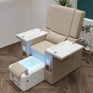 Sillón de Pedicura Eléctrico de Lujo al Por Mayor, Reclinable y Totalmente Automático con Masaje para Spa de Pies, Manicura y Lavamanos - Product Image 1