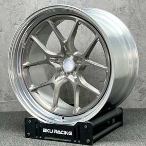 Jantes Bku 2 pièces forgées sur mesure 5x114.3 pour <span class=keywords><strong>Ford</strong></span> <span class=keywords><strong>Mustang</strong></span> <span class=keywords><strong>GT</strong></span> S550 Dark Horse Shelby GT500 19 20 21 pouces, jantes de course en alliage poli - Product Image 2