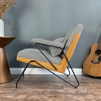 Fauteuil de salon moderne en métal à siège unique, style écossais, pour intérieur, confortable et relaxant