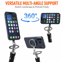 Support magnétique pour téléphone avec trou de vis 1/4, support de téléphone portable professionnel à triple pliage pour iPhone et Android