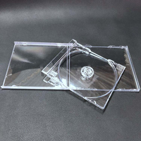 Boîte de rangement transparente en plastique PS pour CD/DVD, personnalisée en usine, 10 mm, pour album musical, jeu, disque