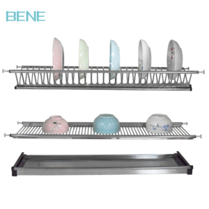 Compact 2-Tier 304 Stainless Steel Dish Rack Modern Home <b>Kitchen</b> <b>Storage</b> With Rustproof Design Easy Installation in Cabinets Kit - Product Image 2