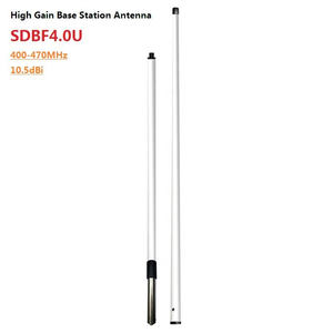 Antena de Estación Base UHF Omnidireccional de Fibra de Vidrio de Alta Ganancia de 435MHz y 10.5dBi, 400-470MHz, SDBF4.0U, 416cm de Altura - Product Image 1