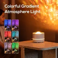 Diffuseur d'arômes projecteur d'étoiles, humidificateur USB, veilleuse à flamme colorée, brumisateur d'huiles essentielles, machine à brume froide ultrasonique