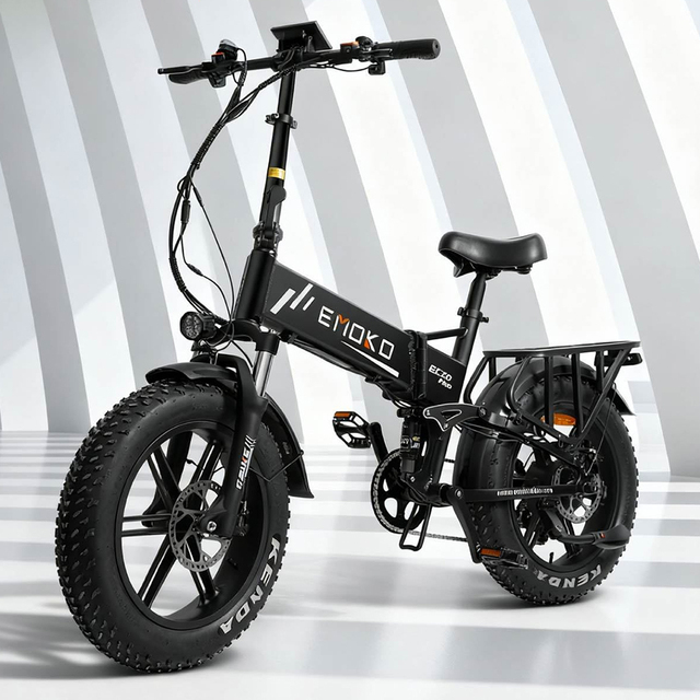 High Load 396LBS Folding Electric Bike 20" Kenda Fat Tire 1000W Motor with LCD Display, 25KM/H Max Speed & 50-70 Miles PAS Range