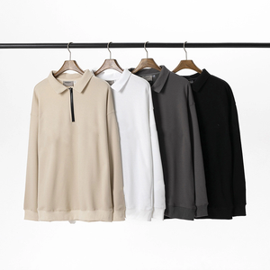 Bán Buôn Tùy Chỉnh 100% Bông In Áo Thun Cổ Điển Chất Lượng Cao Cấp Hoodies Quá Khổ <span class=keywords><strong>Mock</strong></span> Cổ Nửa Zip <span class=keywords><strong>up</strong></span> Áo Cho Nam Giới - Product Image 3