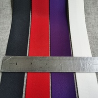 Sabuk pengaman mobil, kekuatan pemecah tinggi 1.5 ''/2'' inci ungu merah putih hitam poliester pita anyaman