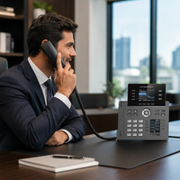 Grandstream GRP2614 Telefono IP Wi-Fi 6 con Doppio Schermo da 2,8 Pollici, 12 SIP, 40 BLF, Conferenza Audio a 5 Vie, Gigabit PoE, VoIP di Livello Carrier