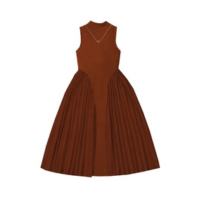 Vestido de Fiesta Maxi Plisado sin Mangas para Niñas, Verano, Algodón y Poliéster, Moda Infantil - Product Image 5