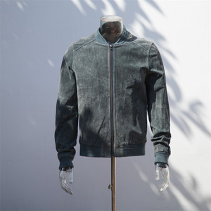 جاكيت جلد سويدي للرجال بالجملة من المصنع، تصميم مخصص لفصلي الخريف والشتاء، مقاسات كبيرة، جاكيت سويدي أنيق بطراز سباق الدراجات النارية - Product Image 2