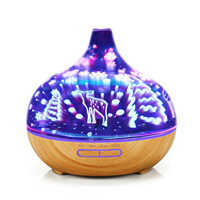 Nouveau diffuseur d'aromathérapie ultrasonique en verre 3D, alimenté par courant alternatif, 36 dB, vente en gros, lampe aromatique, mini humidificateur, purificateur d'air, huile essentielle