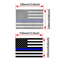 Autocollants de Fenêtre de Voiture de Luxe en PVC, Modification Personnalisée des Lignes, Autocollants de Fenêtre avec Drapeau National, Logo Emblème
