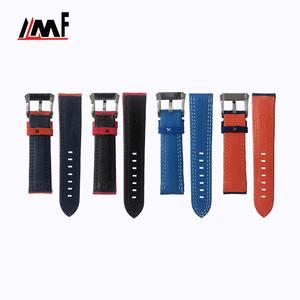 Bracelet de montre de haute qualité, style sportif, 20 mm, 22 mm, multicolores, cuir supérieur, Cordura, durabilité - Product Image 5