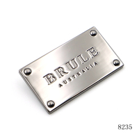 Plaques de nom en métal personnalisées, plaque de marquage en métal avec logo, étiquette décorative en métal pour accessoires de quincaillerie de sacs à main