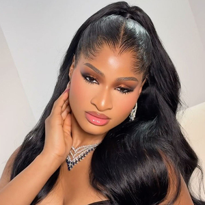 Perruques en dentelle frontale en forme de M LAGOS magnifiques, en cheveux humains, sans colle, 13x4, perruque frontale complète, dentelle HD, perruques à ligne de cheveux basse, vente en gros - Product Image 4