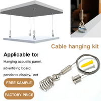 Vente en gros de câble métallique en acier inoxydable pour fixation au plafond Pince pour câble d'avion Kit de suspension de panneau acoustique avec ancre en spirale