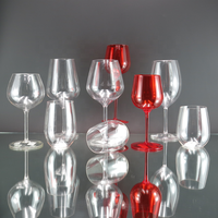 Vente chaude incassable gobelet en plastique verre à vin fête mariage gobelet clair Champagne verres en plastique verre à vin rouge