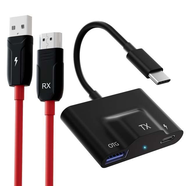 5G WiFi USB-C Wireless HD Port Transmitter Receiver Kit 2.4G/5G Dual-Band Plug & Play for Laptop/Phone/TV Box to Monitor