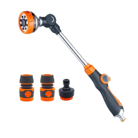 Lances de pulvérisation haute pression pour tuyau d'arrosage de jardin, 8 modes, polyvalentes, longues, pour irrigation et lavage de voiture, en plastique durable