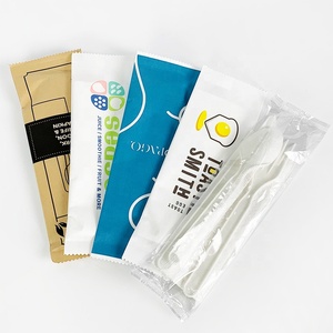 Cubiertos Desechables CPLA Biodegradables y Compostables, Envueltos Individualmente en Papel PLA, con Diseño de Logotipo Personalizado - Product Image 5