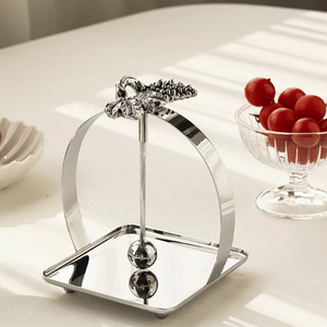 Boîte à mouchoirs carrée <span class=keywords><strong>en</strong></span> acier inoxydable de style europé<span class=keywords><strong>en</strong></span>, faite à la main, pour une décoration de bureau hautement esthétique, idéale pour les bars - Product Image 3