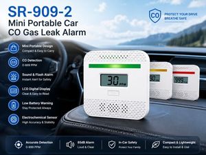 Detector de CO <span class=keywords><strong>para</strong></span> Auto, Mini, con Pantalla LCD PPM, Sensor Electroquímico, <span class=keywords><strong>Alarma</strong></span> Sonora y Luminosa, Monitor Portátil <span class=keywords><strong>para</strong></span> RV, Camioneta, Autocaravana - Product Image 3