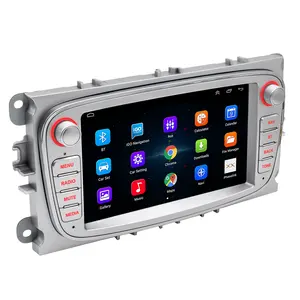 BQCC 2 Din Android araba radyo Autoradio 7 "IPS Stereo Wfif GPS navigasyon MP5 BT FM RDS Canbus Ford için/odak/Mondeo araba oyuncular