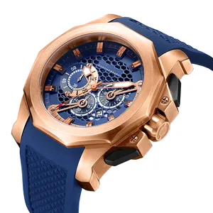 Đồng Hồ Nam 2021 Đồng Hồ Đeo Tay Nam Bằng Thép Không Gỉ Relojes Hombre Đồng Hồ Thể Thao Auriol Bandanduhr Lớn Màu Vàng Hồng