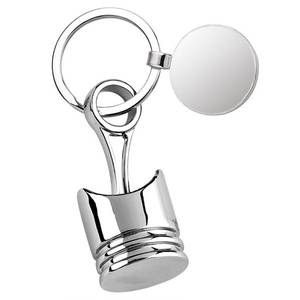 Porte-clés vintage en forme de piston, personnalisable avec logo, porte-monnaie en métal, alliage de zinc, style grand piston - Product Image 1