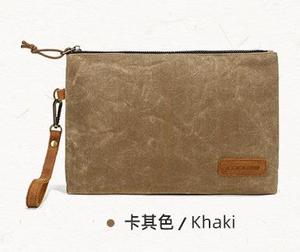 Pochette per il trucco <span class=keywords><strong>da</strong></span> viaggio <span class=keywords><strong>da</strong></span> uomo personalizzata all'ingrosso con cerniera in tela cerata Vintage impermeabile con lebel privato - Product Image 4