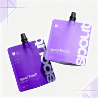 Sacs de voyage étanches personnalisés mini rechargeables avec bec verseur en plastique pour shampoing
