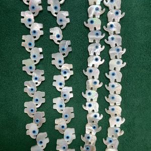 BD-L6594 Breloque en nacre blanche faite à la main, motif œil de turc, pour enfants, perles en vrac pour la création de bijoux DIY - Product Image 4