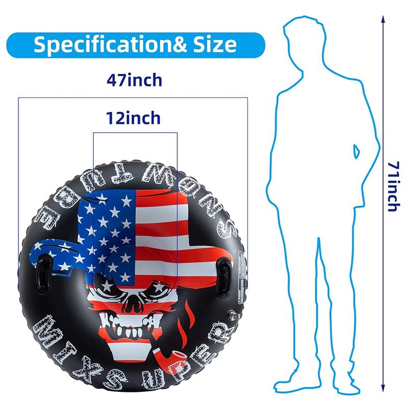 Tube de ski drapeau américain