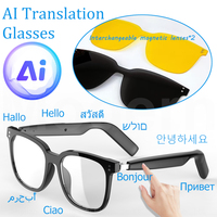 Gafas de audio inteligentes Pro con 2 lentes intercambiables, gafas de traducción de conversación en tiempo Real de alta precisión para viajes, 1 unidad, 2 unidades