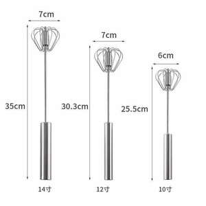 Stainless Steel Manual Egg Beater Handheld Whisk For Egg And Cream Mixing Convenient Kitchen Tool - Product Image 4
