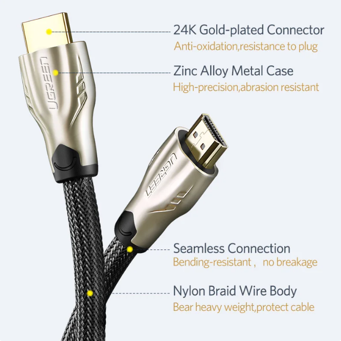 UGREEN 4K HD-MI 2.0 Cable HD-MI Digital Connecting Cable Compatible for ...