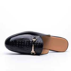 Mules classiques tendance pour hommes en cuir PU, respirantes, anti-odeur, antidérapantes, à bout ouvert, pour l'été - Product Image 4