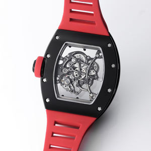 Montre mécanique haut de gamme en céramique avec bracelet couleur vin rouge pour homme et femme, style habillé, tendance hip-hop, montre de sport - Product Image 6