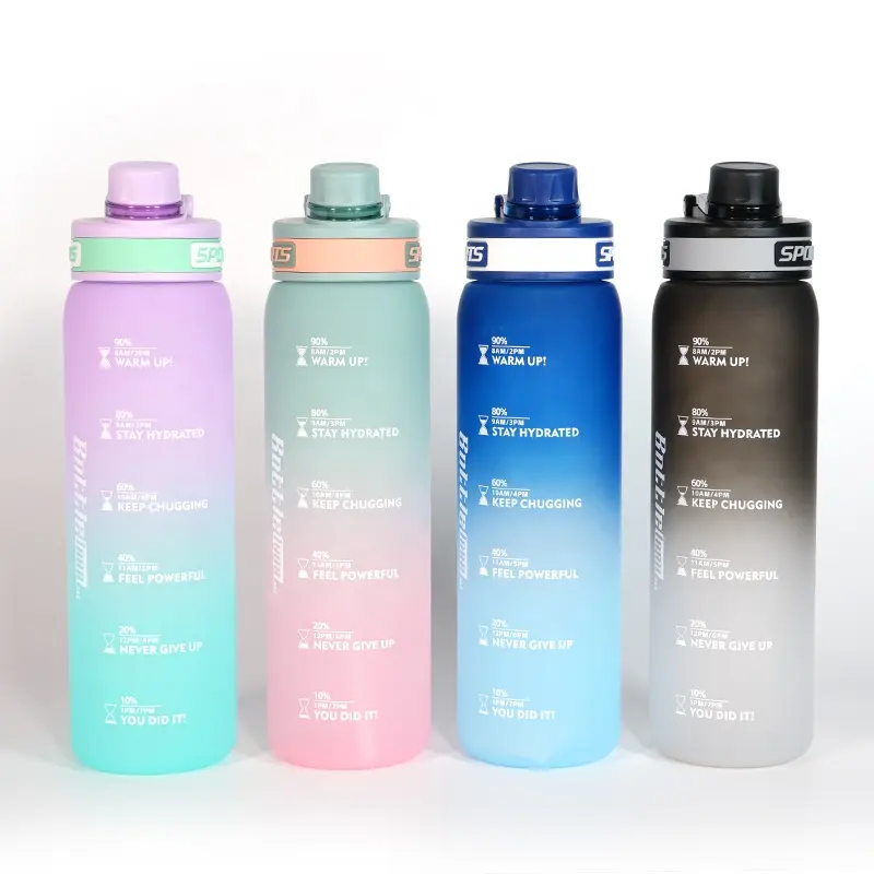 Wholesale Fashion Sports Water Bottle High Quality Plastic Cups for Drinking Cold Water for Gym Travel Students